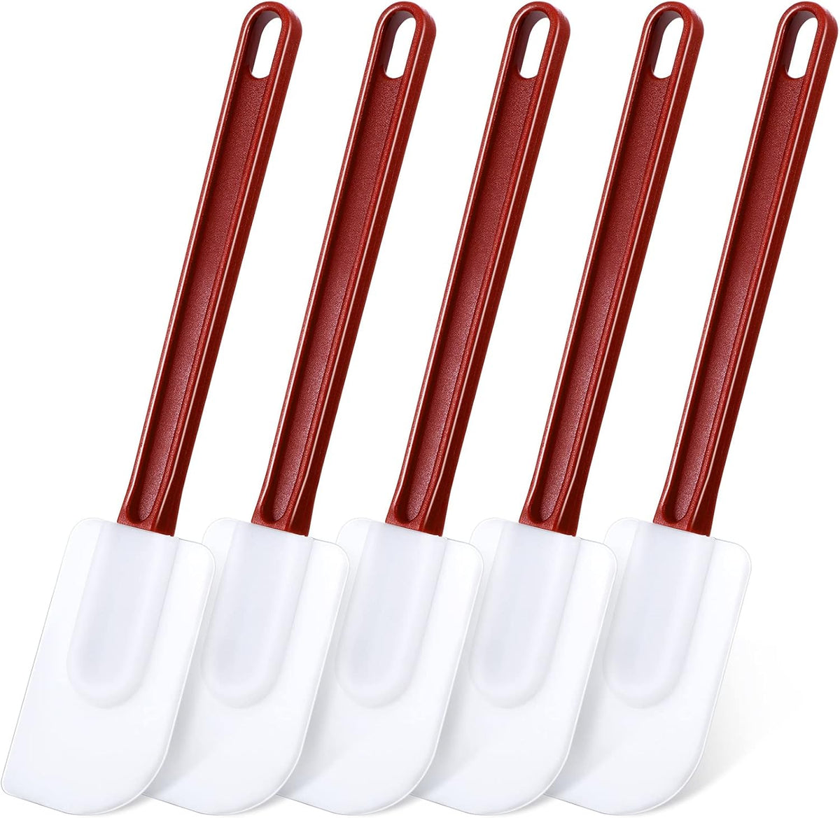 5 Pcs 10 Inch Rubber Spatula High Heat Resistant Silicone Spatula