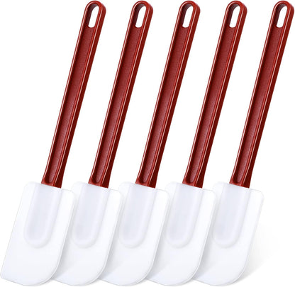 5 Pcs 10 Inch Rubber Spatula High Heat Resistant Silicone Spatula