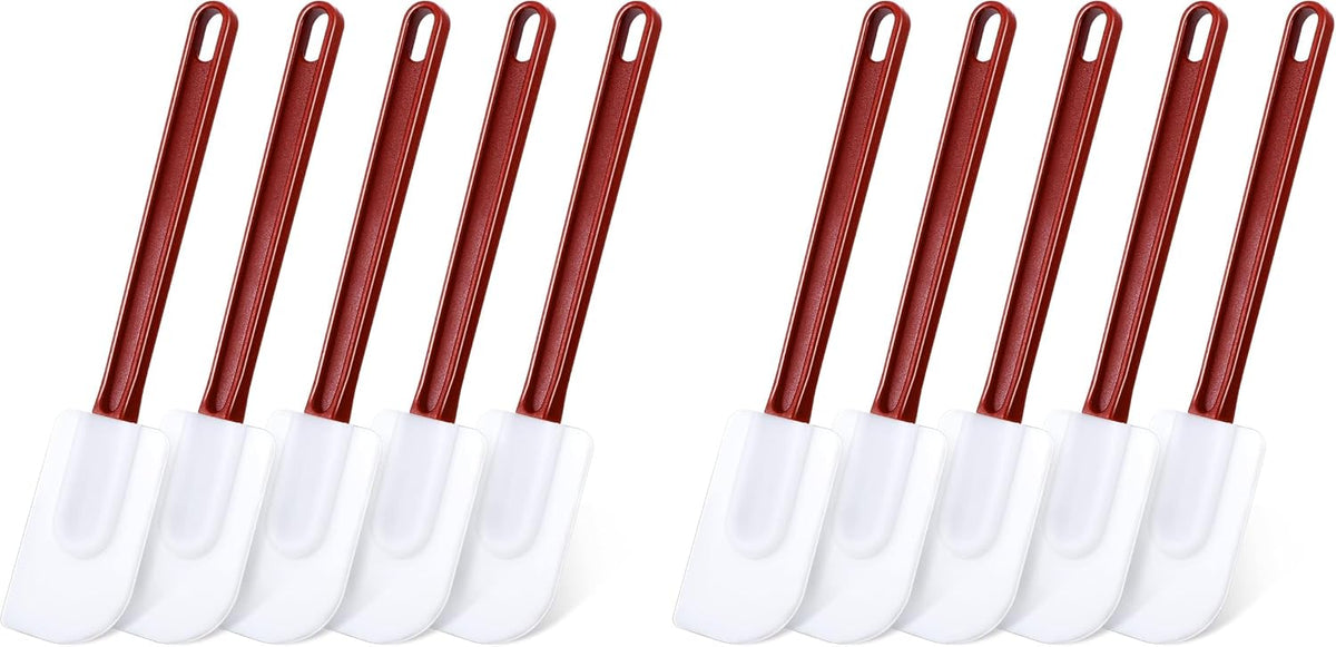5 Pcs 10 Inch Rubber Spatula High Heat Resistant Silicone Spatula