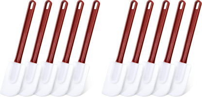 5 Pcs 10 Inch Rubber Spatula High Heat Resistant Silicone Spatula