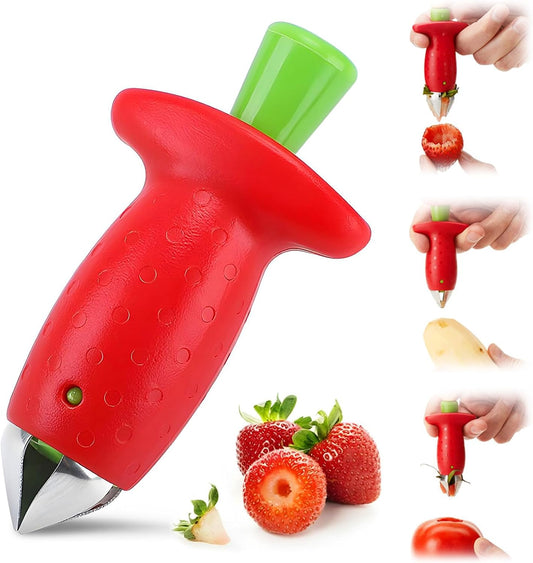 fruit strawberry corer stem remover picker huller tool;kitchen gadgets (1)