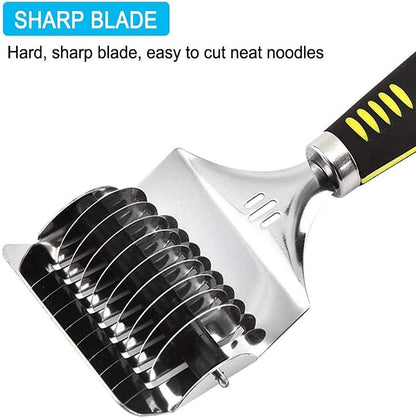 Noodle Lattice Roller Home 8 inch High Grade Stainless Steel Noodle Lattice Roller Docker Dough Cutter Spaghetti Maker for Kitchen Cooking Tools