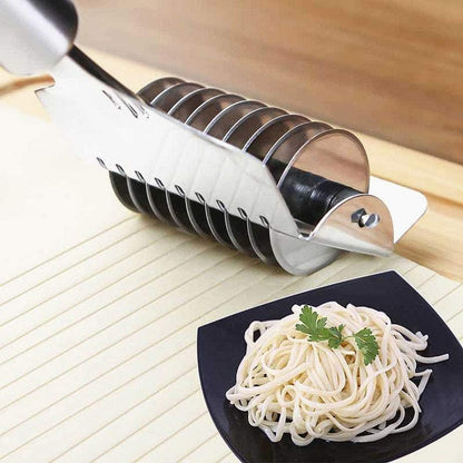 Noodle Lattice Roller Home 8 inch High Grade Stainless Steel Noodle Lattice Roller Docker Dough Cutter Spaghetti Maker for Kitchen Cooking Tools