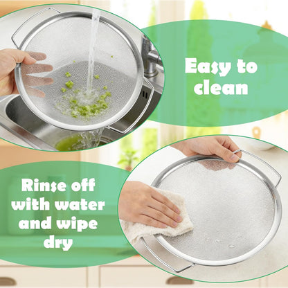 3 Pack Fine Mesh Paint Strainer with Handle, 60 Mesh Stainless Steel Paint Filter, 5 Gallon Bucket Strainer, Emulsion Honey Funnel Filter Cover Fits 5 Gallon Paints Bucket Filters Tool Insert