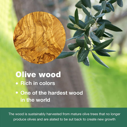 WONDERFUL 100% Natural Olive Wood Long Handle Spoons for Coffee, Tea, Milkshake Kitchen Stirring, Cocktail Stirrer; Mixing Honey Spoon, Chef Tasting Spoons