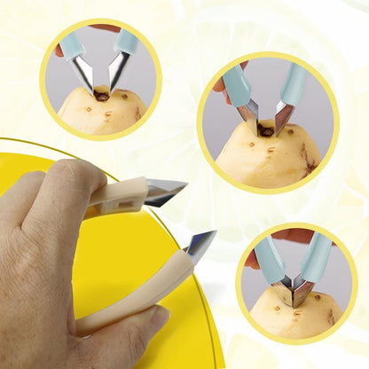 Multifunctional Pineapple Eye Remover, 2024 New Pineapple Corer and Slicer Pineapple Cutter, Premium Pineapple Peeler Quickly Cut and Remove Stems From Fruits Strawberry Stem Remover Tool (2)