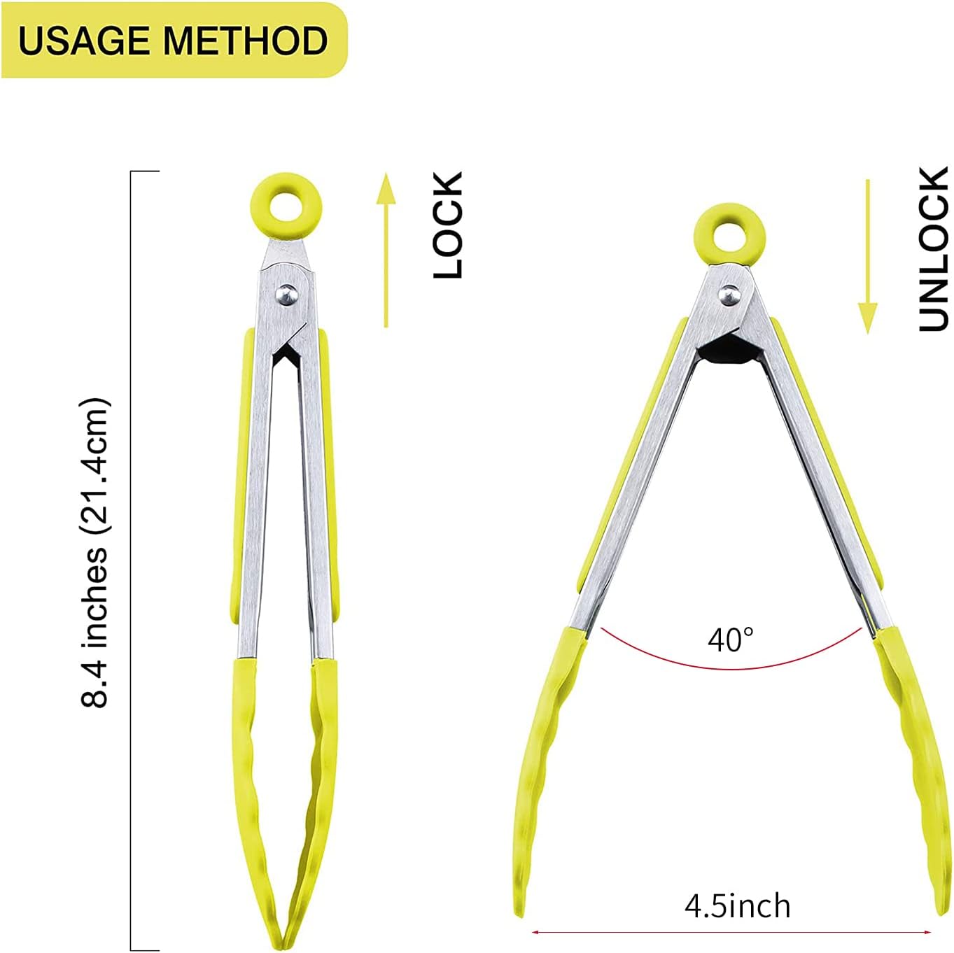 7 inch Cooking Tongs, Set of 3 Mini Kitchen Tongs Silicone Serving Tongs With Silicone Tips for FoodGrill, Salad, BBQ (Snow White)