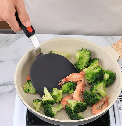 Silicone Spatula Turner Set of 3, Heat Resistant 600°F & BPA-Free Flexible Rubber Spatulas for Nonstick Cookware, Kitchen Utensils for Flipping Eggs, Fish, Burgers, Pancakes, Cookie, Crepes