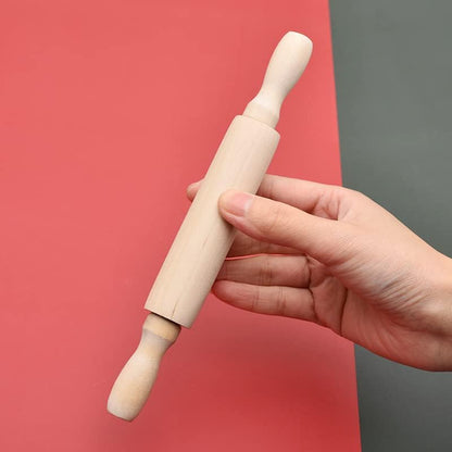 Wooden Mini Rolling Pin Baking Small Dough Rolling Pins for Fondant Pastry Pizza Crafting and Imaginative Play for Christmas Presents Mini Rolling Pin Rolling Pins Kitchen and Dining(6 Inch)