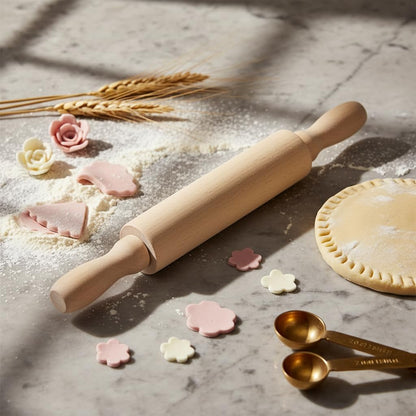 Wooden Mini Rolling Pin Baking Small Dough Rolling Pins for Fondant Pastry Pizza Crafting and Imaginative Play for Christmas Presents Mini Rolling Pin Rolling Pins Kitchen and Dining(6 Inch)
