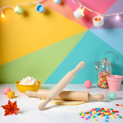 Wooden Mini Rolling Pin Baking Small Dough Rolling Pins for Fondant Pastry Pizza Crafting and Imaginative Play for Christmas Presents Mini Rolling Pin Rolling Pins Kitchen and Dining(6 Inch)