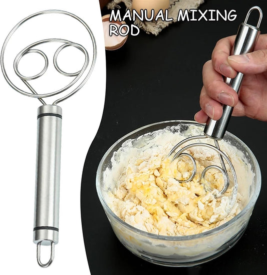 Dough Whisk Bread Mixer Stainless Steel Cake Pastry Flours Dough Blenders With Hanging Hole Kitchen Baking Blender Tools (Size : Upgrade)