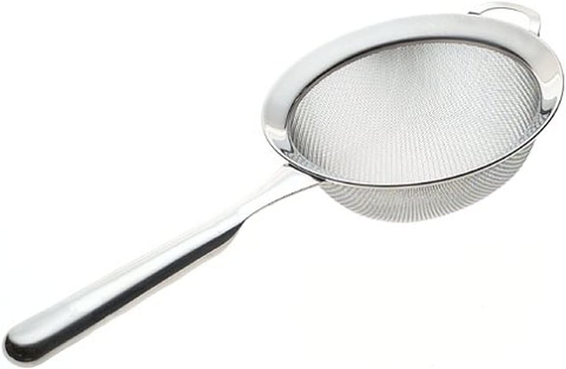 8" KRONA Stainless Steel Double Mesh Strainer, 8", as shown