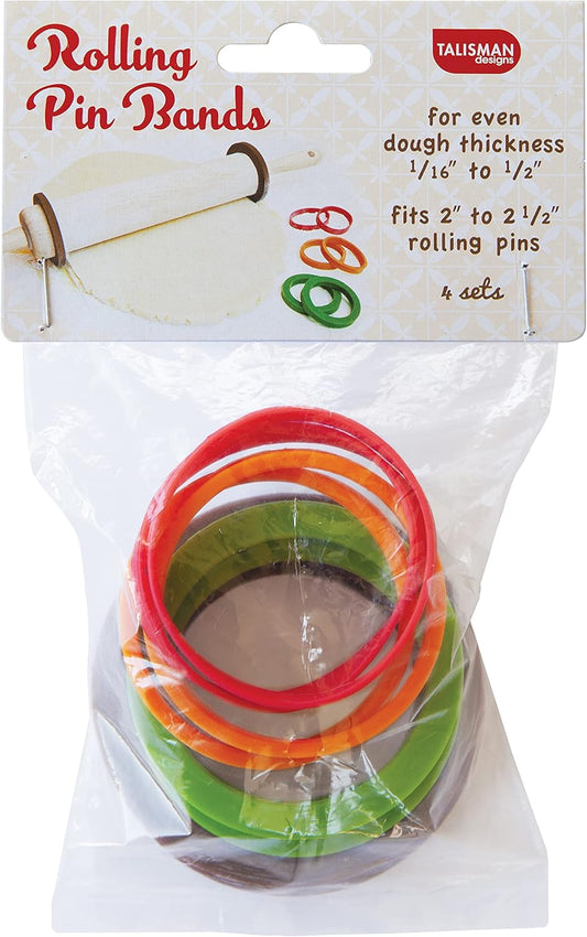 Silicone Rolling Pin Bands | 8 Piece Set | Ensure Dough Thickness | Baking Accessories | Rolling Pin Thickness Rings