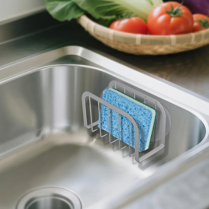 Sponge Holder for Kitchen Sink,Kitchen Sink Caddy with Sponge Holder-Black