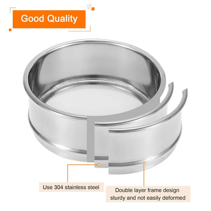 150 Mesh Lab Sieve, 4" Diameter Test Sieve 304 Stainless Steel Wire Cloth (0.1mm) for Industrial Laboratory - Colors A