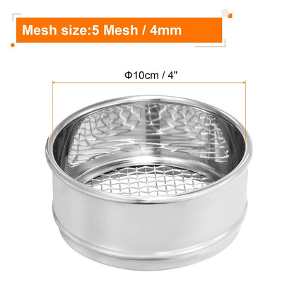 150 Mesh Lab Sieve, 4" Diameter Test Sieve 304 Stainless Steel Wire Cloth (0.1mm) for Industrial Laboratory - Colors A