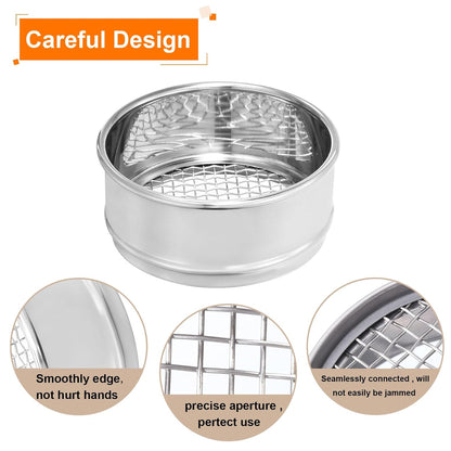 150 Mesh Lab Sieve, 4" Diameter Test Sieve 304 Stainless Steel Wire Cloth (0.1mm) for Industrial Laboratory - Colors A