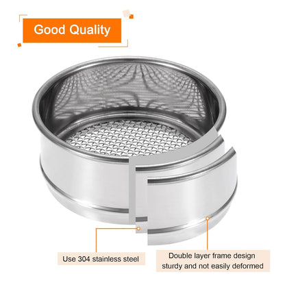 150 Mesh Lab Sieve, 4" Diameter Test Sieve 304 Stainless Steel Wire Cloth (0.1mm) for Industrial Laboratory - Colors A