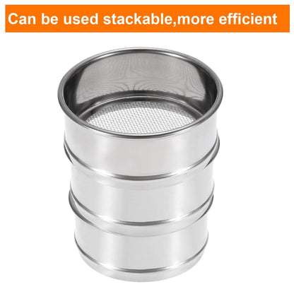 150 Mesh Lab Sieve, 4" Diameter Test Sieve 304 Stainless Steel Wire Cloth (0.1mm) for Industrial Laboratory - Colors A