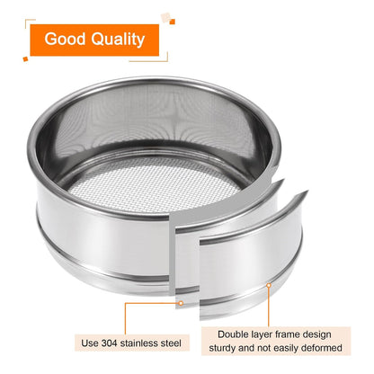 150 Mesh Lab Sieve, 4" Diameter Test Sieve 304 Stainless Steel Wire Cloth (0.1mm) for Industrial Laboratory - Colors A