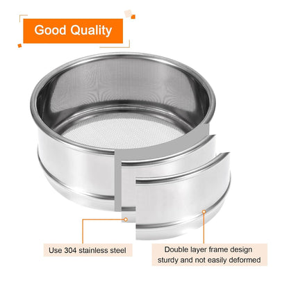 150 Mesh Lab Sieve, 4" Diameter Test Sieve 304 Stainless Steel Wire Cloth (0.1mm) for Industrial Laboratory - Colors A
