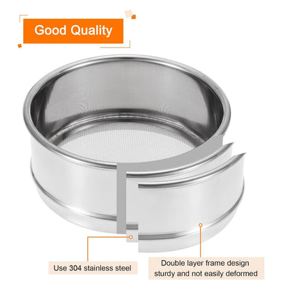 150 Mesh Lab Sieve, 4" Diameter Test Sieve 304 Stainless Steel Wire Cloth (0.1mm) for Industrial Laboratory - Colors A