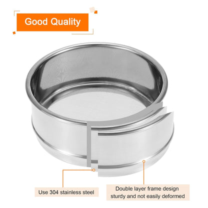 150 Mesh Lab Sieve, 4" Diameter Test Sieve 304 Stainless Steel Wire Cloth (0.1mm) for Industrial Laboratory - Colors A