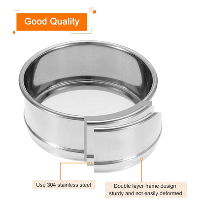 150 Mesh Lab Sieve, 4" Diameter Test Sieve 304 Stainless Steel Wire Cloth (0.1mm) for Industrial Laboratory - Colors A
