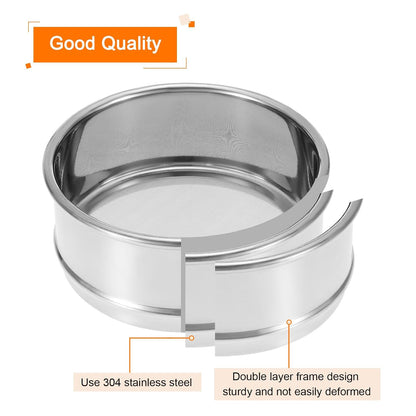 150 Mesh Lab Sieve, 4" Diameter Test Sieve 304 Stainless Steel Wire Cloth (0.1mm) for Industrial Laboratory - Colors A