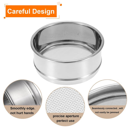 150 Mesh Lab Sieve, 4" Diameter Test Sieve 304 Stainless Steel Wire Cloth (0.1mm) for Industrial Laboratory - Colors A