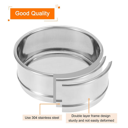 150 Mesh Lab Sieve, 4" Diameter Test Sieve 304 Stainless Steel Wire Cloth (0.1mm) for Industrial Laboratory - Colors A