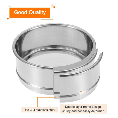 150 Mesh Lab Sieve, 4" Diameter Test Sieve 304 Stainless Steel Wire Cloth (0.1mm) for Industrial Laboratory - Colors A