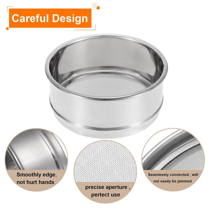150 Mesh Lab Sieve, 4" Diameter Test Sieve 304 Stainless Steel Wire Cloth (0.1mm) for Industrial Laboratory - Colors A