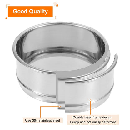 150 Mesh Lab Sieve, 4" Diameter Test Sieve 304 Stainless Steel Wire Cloth (0.1mm) for Industrial Laboratory - Colors A