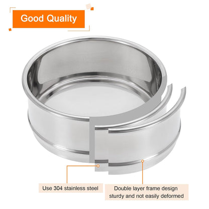 150 Mesh Lab Sieve, 4" Diameter Test Sieve 304 Stainless Steel Wire Cloth (0.1mm) for Industrial Laboratory - Colors A