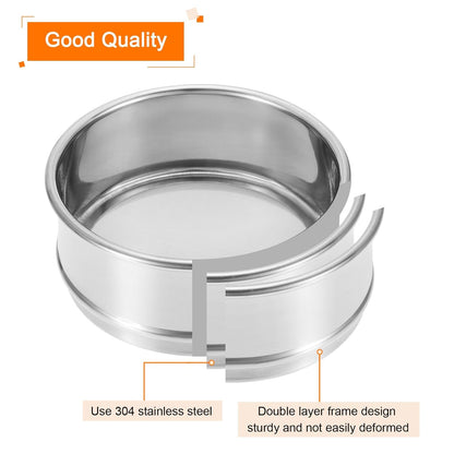 150 Mesh Lab Sieve, 4" Diameter Test Sieve 304 Stainless Steel Wire Cloth (0.1mm) for Industrial Laboratory - Colors A