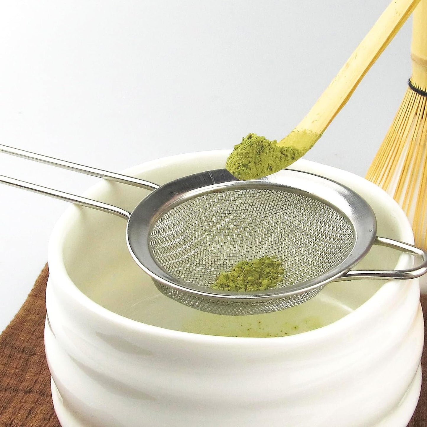 5 Pcs Japanese Matcha Tea Set, Matcha Whisk, Traditional Scoop, Tea Spoon, Scoop Holder, Ceramic Whisk Holder Handmade Matcha Ceremony Kit For Traditional Japanese Tea Ceremony