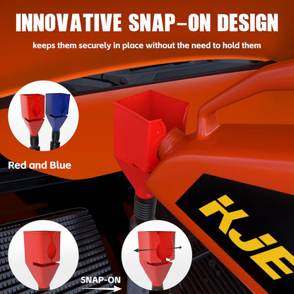 19 Pcs Automotive Funnel Set, Spout Replacements, Plastic Wide Mouth Transmission Funnels, Flexible Oil Funnel Kit for Automotive Use