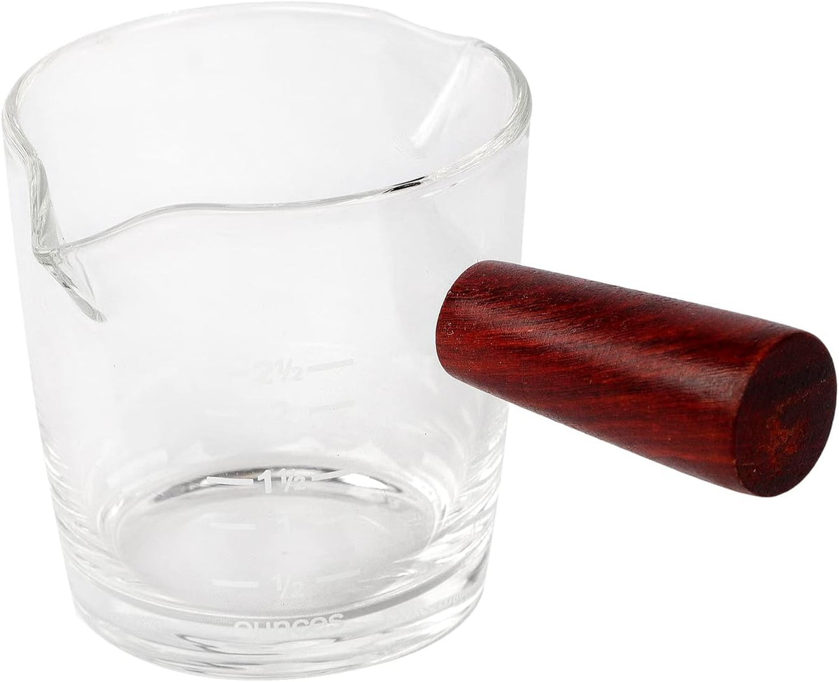 150ml Glass Measuring Cup Double Spouts Espresso Cup Shot Glass Heat-Resistant Handle Transparent Scale Ounce Measure Jugs Mixing Mug for Bar Party Wine Milk Coffee Liquid Heavy Glass Measuring Cup