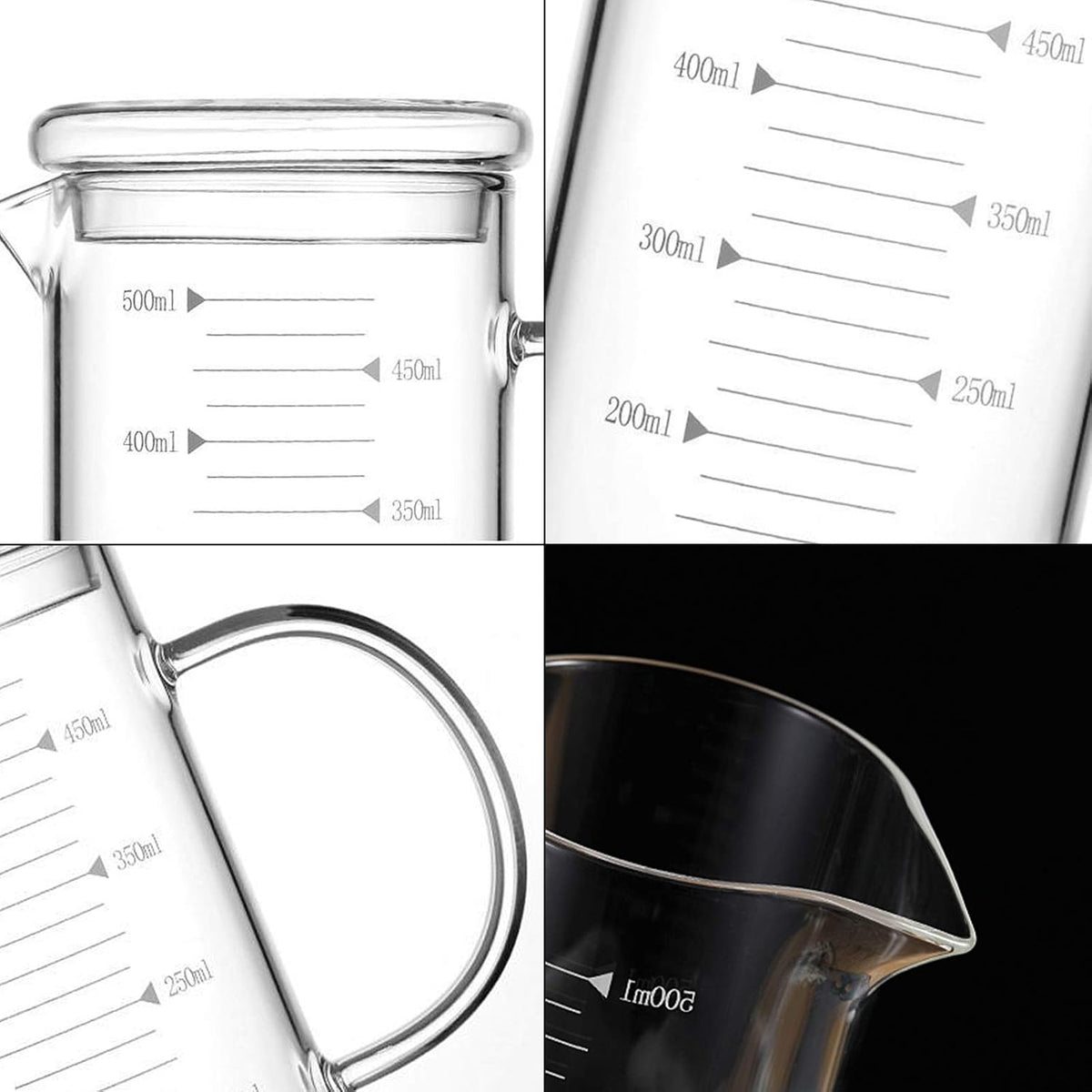 150ml Glass Measuring Cup Double Spouts Espresso Cup Shot Glass Heat-Resistant Handle Transparent Scale Ounce Measure Jugs Mixing Mug for Bar Party Wine Milk Coffee Liquid Heavy Glass Measuring Cup
