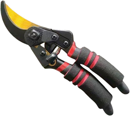 Premium Germany - Steel Pruning Shears, Work 3 Times Easier, Pruners Heady Duty, Sharp Garden Clippers Cuting Florist Flower, Hedge, Herb, Rose, Indoor Live Plants, Arthritis Weak Hand Snips
