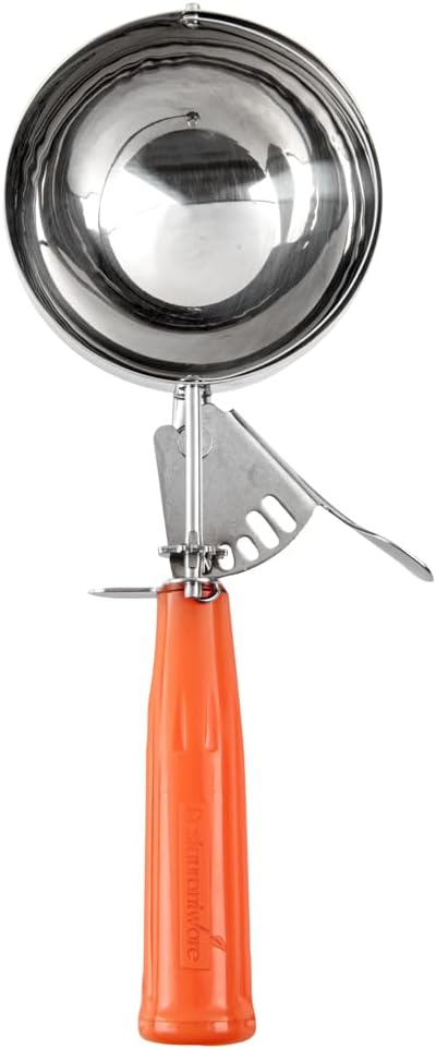 Met Lux 8 Ounce Portion Scoop 1 Durable Disher Scoop - Thumb Trigger Orange Stainless Steel Ice cream Disher For Portion Control For Ice Cream Mashed Potato And Cookie Batter