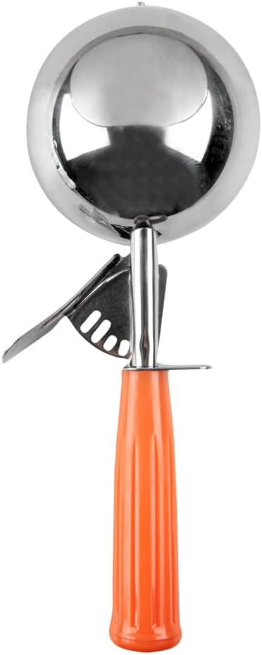 Met Lux 8 Ounce Portion Scoop 1 Durable Disher Scoop - Thumb Trigger Orange Stainless Steel Ice cream Disher For Portion Control For Ice Cream Mashed Potato And Cookie Batter