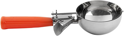 Met Lux 8 Ounce Portion Scoop 1 Durable Disher Scoop - Thumb Trigger Orange Stainless Steel Ice cream Disher For Portion Control For Ice Cream Mashed Potato And Cookie Batter
