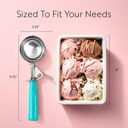 Met Lux 8 Ounce Portion Scoop 1 Durable Disher Scoop - Thumb Trigger Orange Stainless Steel Ice cream Disher For Portion Control For Ice Cream Mashed Potato And Cookie Batter