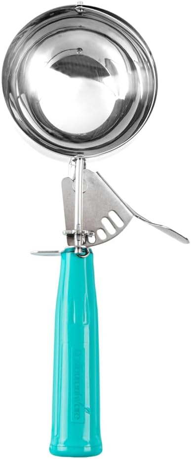 Met Lux 8 Ounce Portion Scoop 1 Durable Disher Scoop - Thumb Trigger Orange Stainless Steel Ice cream Disher For Portion Control For Ice Cream Mashed Potato And Cookie Batter