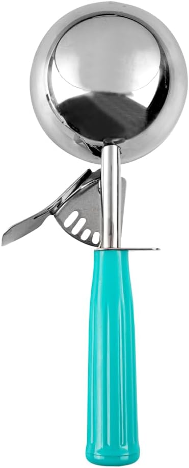 Met Lux 8 Ounce Portion Scoop 1 Durable Disher Scoop - Thumb Trigger Orange Stainless Steel Ice cream Disher For Portion Control For Ice Cream Mashed Potato And Cookie Batter