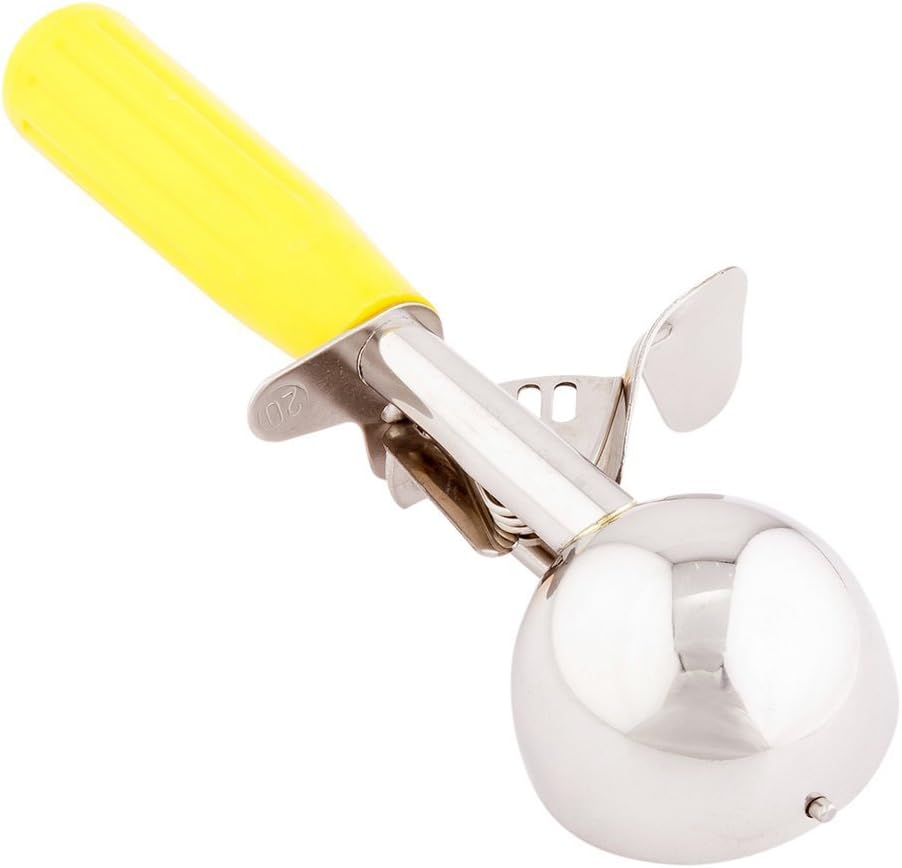 Met Lux 8 Ounce Portion Scoop 1 Durable Disher Scoop - Thumb Trigger Orange Stainless Steel Ice cream Disher For Portion Control For Ice Cream Mashed Potato And Cookie Batter