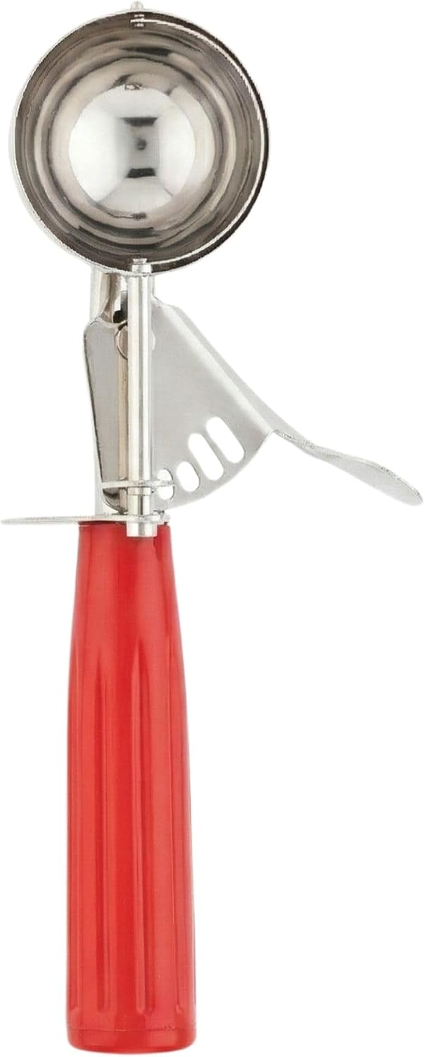 Met Lux 8 Ounce Portion Scoop 1 Durable Disher Scoop - Thumb Trigger Orange Stainless Steel Ice cream Disher For Portion Control For Ice Cream Mashed Potato And Cookie Batter